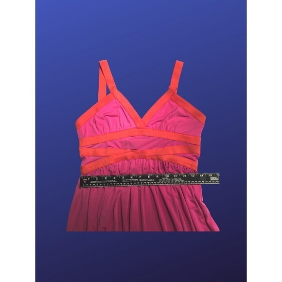 Sophia VERGARA Empire Waist Grecian Style MAXI Dress, HOT ROD PINK, Size M, NWOT - Picture 5 of 7